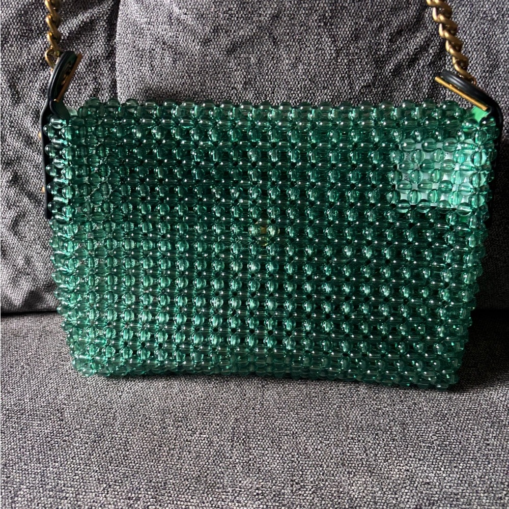 Kurt Geiger Emerald Beaded Shoulder Bag - Picture 3 of 8